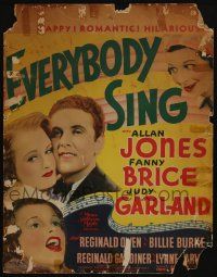 4c300 EVERYBODY SING WC '38 Judy Garland, Allan Jones, Fanny Brice, all singing together!