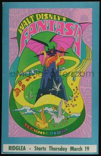 4c304 FANTASIA WC R70 Disney classic musical, great psychedelic fantasy artwork!
