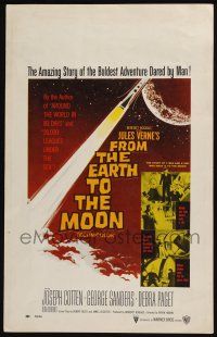 4c309 FROM THE EARTH TO THE MOON WC '58 Jules Verne's boldest adventure dared by man!