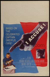 4c338 I ACCUSE WC '58 director Jose Ferrer stars as Captain Dreyfus, huge pointing finger image!