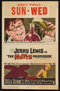 4c383 NUTTY PROFESSOR WC '63 wacky Jerry Lewis directs & stars w/pretty Stella Stevens!