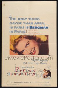 4c389 PARIS DOES STRANGE THINGS WC '57 Jean Renoir's Elena et les hommes, Ingrid Bergman!