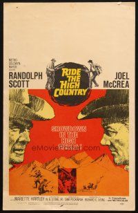 4c408 RIDE THE HIGH COUNTRY WC '62 Randolph Scott & Joel McCrea have a showdown in the High Sierra