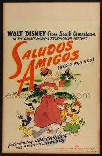 4c420 SALUDOS AMIGOS WC '44 Walt Disney goes South American with Donald Duck & Joe Carioca!