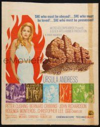 4c429 SHE WC '65 Hammer fantasy, image of sexy Ursula Andress, who must be possessed!