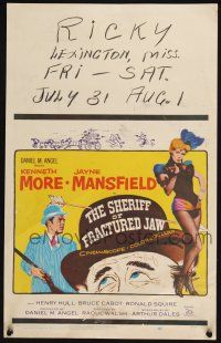 4c431 SHERIFF OF FRACTURED JAW WC '59 sexy burlesque Jayne Mansfield, sheriff Kenneth More!