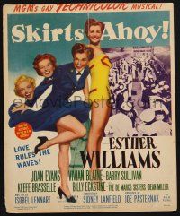 4c437 SKIRTS AHOY WC '52 great full-length images of sexy Esther Williams in uniform & swimsuit!