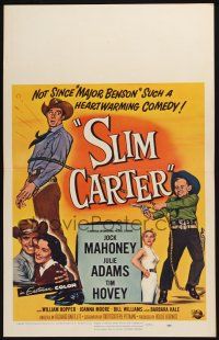 4c439 SLIM CARTER WC '57 Jock Mahoney, Julie Adams, such a heartwarming cowboy comedy!