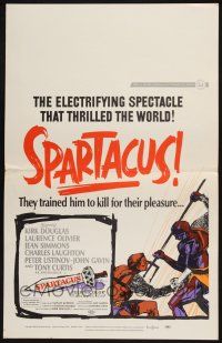 4c446 SPARTACUS WC R67 classic Stanley Kubrick & Kirk Douglas epic, cool gladiator artwork!