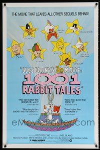 4d012 1001 RABBIT TALES 1sh '82 Bugs Bunny, Daffy Duck, Porky Pig, Chuck Jones cartoon!