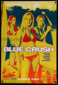 4d112 BLUE CRUSH yellow style teaser 1sh '02 Michelle Rodriguez, sexy Kate Bosworth in bikini!