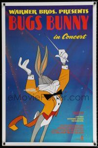 4d124 BUGS BUNNY IN CONCERT 1sh '90 great cartoon image of Bugs conducting orchestra!