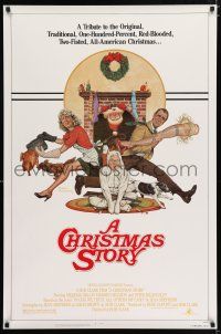 4d145 CHRISTMAS STORY 1sh '83 best classic Christmas movie, great art by Robert Tanenbaum!