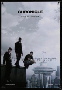 4d146 CHRONICLE style C int'l teaser DS 1sh '12 Seattle skyline & guys on edge of building!