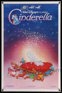 4d150 CINDERELLA 1sh R87 Walt Disney classic romantic musical fantasy cartoon!