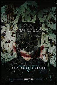 4d179 DARK KNIGHT wilding 1sh '08 cool playing card montage of Christian Bale as Batman!