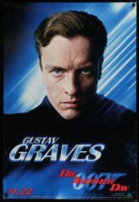 4d205 DIE ANOTHER DAY teaser 1sh '02 James Bond, portrait of Toby Stephens as Gustav Graves!