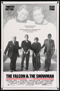 4d250 FALCON & THE SNOWMAN 1sh '85 Sean Penn, Timothy Hutton, John Schlesigner directed!