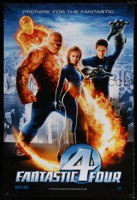 4d254 FANTASTIC FOUR style B int'l teaser DS 1sh '05 Jessica Alba, Chiklis, Marvel super heroes!