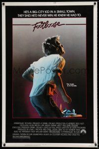 4d268 FOOTLOOSE pg rated 1sh '84 competitive dancer Kevin Bacon has the music on his side!
