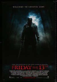 4d274 FRIDAY THE 13th int'l advance DS 1sh '09 cool full-length image of Jason Voorhees!