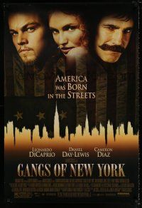 4d285 GANGS OF NEW YORK DS 1sh '02 Scorsese, Leonardo DiCaprio, Cameron Diaz, Daniel Day-Lewis!