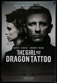 4d293 GIRL WITH THE DRAGON TATTOO int'l advance DS 1sh '11 Daniel Craig, Rooney Mara in title role