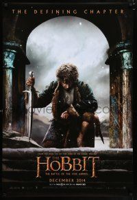 4d342 HOBBIT: THE BATTLE OF THE FIVE ARMIES teaser DS 1sh '14 Martin Freeman as Bilbo Baggins!