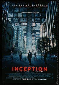 4d371 INCEPTION advance DS 1sh '10 Christopher Nolan, Leonardo DiCaprio, Gordon-Levitt!