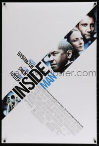 4d384 INSIDE MAN DS 1sh '06 Spike Lee, Denzel Washington, Clive Owen, Jodie Foster!