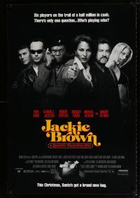 4d404 JACKIE BROWN advance 1sh '97 Quentin Tarantino, Grier, Samuel L. Jackson, De Niro, Fonda!
