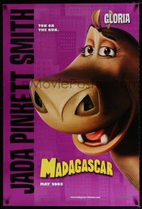 4d468 MADAGASCAR advance DS 1sh '05 African cartoon animals, Jada Pinkett Smith as Gloria!