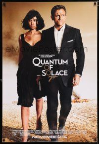 4d583 QUANTUM OF SOLACE advance 1sh '08 Daniel Craig as James Bond, sexy Olga Kurylenko!