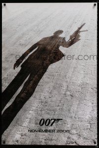 4d585 QUANTUM OF SOLACE teaser DS 1sh '08 Daniel Craig as James Bond, cool shadow image!