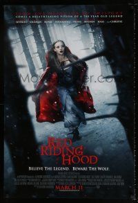4d597 RED RIDING HOOD advance DS 1sh '11 Amanda Seyfried, believe the legend, beware the wolf!