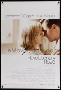 4d610 REVOLUTIONARY ROAD advance 1sh '08 romantic close-up of Leonardo DiCaprio & Kate Winslet!