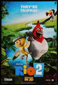 4d615 RIO 2 style E int'l teaser DS 1sh '14 wacky image of birds, they're trippin'!