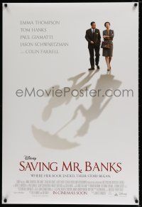 4d635 SAVING MR. BANKS int'l advance DS 1sh '13 Emma Thompson as Travers & Tom Hanks as Disney!