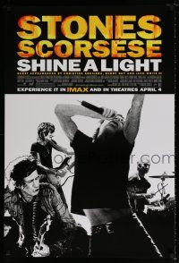 4d656 SHINE A LIGHT advance DS 1sh '08 Martin Scorcese's Rolling Stones documentary, concert image!