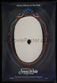 4d686 SNOW WHITE & THE SEVEN DWARFS foil mirror teaser 1sh R93 Disney cartoon fantasy classic!