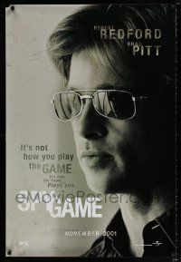 4d697 SPY GAME teaser DS 1sh '01 cool close-up of Brad Pitt in shades!
