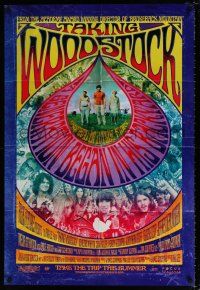 4d733 TAKING WOODSTOCK advance DS 1sh '09 Ang Lee, cool psychedelic design & art!
