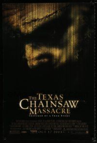 4d745 TEXAS CHAINSAW MASSACRE advance DS 1sh '03 cool horror image, Jessica Biel, Jonathan Tucker