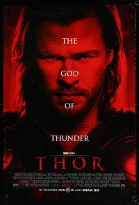 4d751 THOR advance DS 1sh '11 cool image of Chris Hemsworth in the title role!