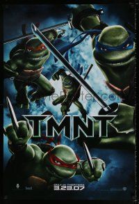 4d761 TMNT advance DS 1sh '07 Teenage Mutant Ninja Turtles, cool image of cast with weapons!