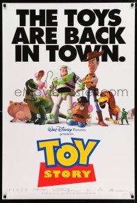 4d767 TOY STORY cast style DS 1sh '95 Disney/Pixar cartoon, Buzz Lightyear, Woody & more!