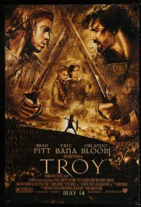4d775 TROY advance DS 1sh '04 Eric Bana, Orlando Bloom, Brad Pitt as Achilles!
