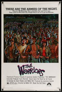 4d801 WARRIORS 1sh '79 Walter Hill, Jarvis artwork of the armies of the night!