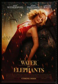 4d804 WATER FOR ELEPHANTS style C int'l advance DS 1sh '11 cool image of Reese Witherspoon!