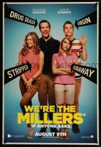 4d809 WE'RE THE MILLERS teaser DS 1sh '13 Jennifer Aniston, Jason Sudeikis, Emma Roberts & Poulter!